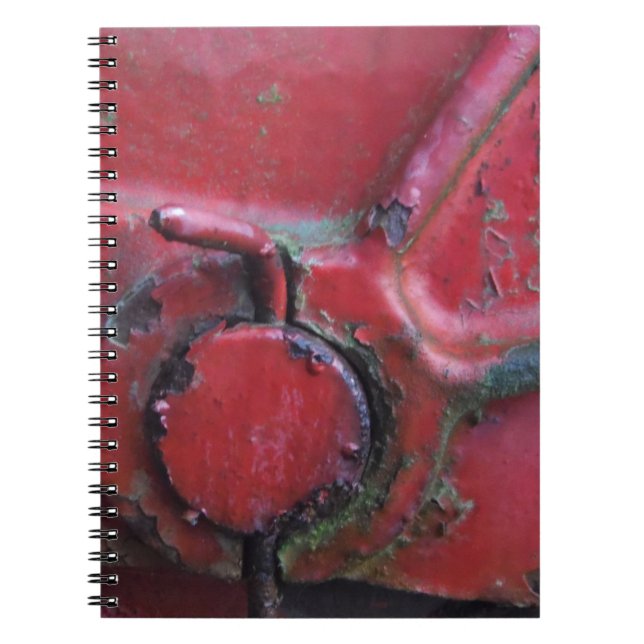 Red rusty truck close-up notebook (Front)
