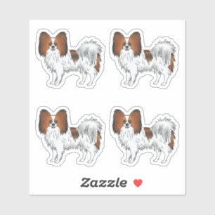 Red Sable Papillon Cute Cartoon Dog Designs