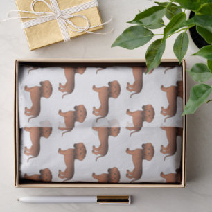 Red Sable Smooth Coat Dachshund Cute Dog Pattern Tissue Paper