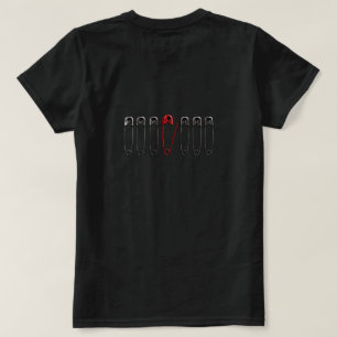 Red Safety Pin Minimalist Graphic Art T-Shirt