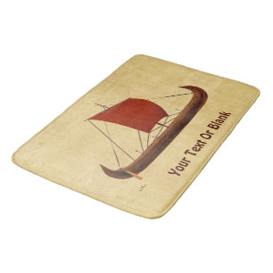 Red Sail Viking Ship II Bath Mat