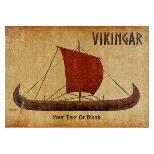 Red Sail Viking Ship II Cutting Board