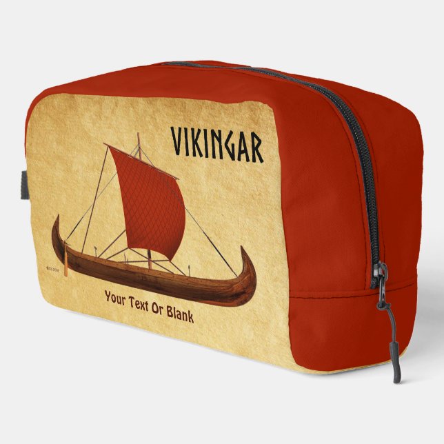 Red Sail Viking Ship II Dopp Kit (Right Corner)