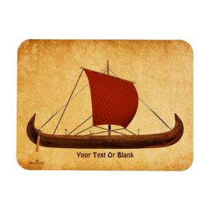 Red Sail Viking Ship II Magnet