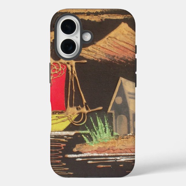 Red Sailboat Landscape Oil Painting Art Print Case-Mate iPhone Case (Back)