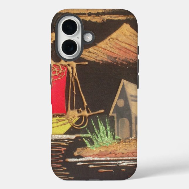 Red Sailboat Landscape Oil Painting Art Print Case-Mate iPhone Case (Back)