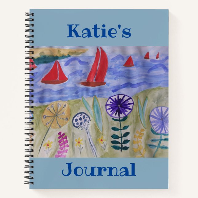 Red Sails & Flowers Notebook (Front)