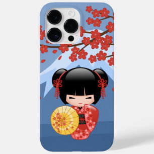 Red Sakura Kokeshi Doll - Cute Geisha Girl Case-Mate iPhone 14 Pro Max Case