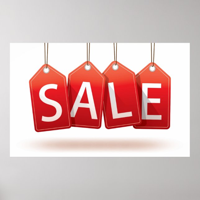 Red Sales Tags Poster (Front)