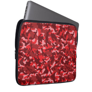 Red Salmon Camouflage Laptop Sleeve