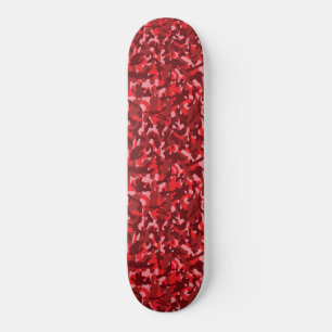 Red Salmon Camouflage Skateboard