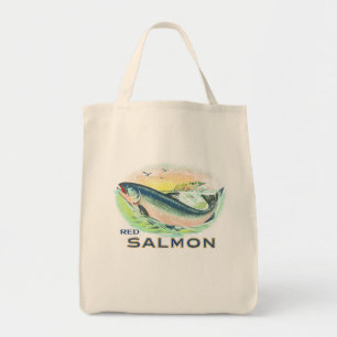 RED SALMON TOTE BAG