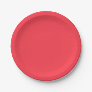Red Salsa Solid Color Paper Plate