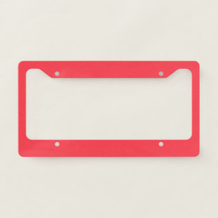 Red Salsa Solid Colour Licence Plate Frame
