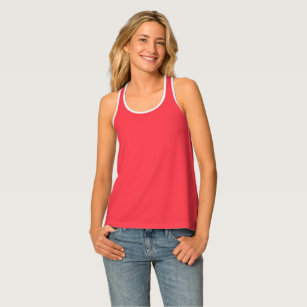 Red Salsa Solid Colour Tank Top