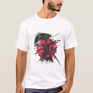 Red Samurai Warrior – Powerful Japanese Spirit Art T-Shirt