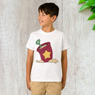 Red Sand Bucket with Star and Shovel T-Shirt