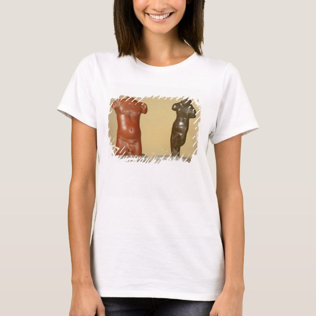 Red sandstone male torso and grey sandstone dancer T-Shirt (Front)