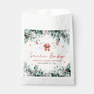 Red Santa Baby Christmas Baby Clothes Baby Shower Favour Bags