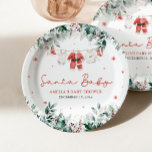 Red Santa Baby Christmas Baby Clothes Baby Shower Paper Plate<br><div class="desc">Celebrate the festive season with our adorable Red Santa Baby Clothes, perfect for your little one! These charming outfits are designed to keep your baby cosy and stylish during holiday gatherings. Paired with our delightful Baby Shower Paper Plates, featuring playful Santa-themed designs, your celebrations will be both festive and practical....</div>