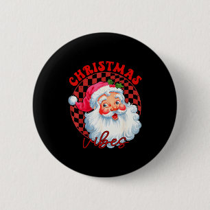 Red Santa Christmas Vibes Vintage Nk Santa Claus F 6 Cm Round Badge
