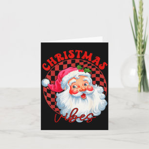 Red Santa Christmas Vibes Vintage Nk Santa Claus F Card