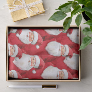Red Santa Claus Christmas Tissue Paper