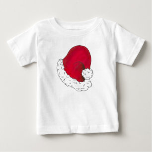 Red Santa Claus Hat Merry Christmas Xmas Holiday Baby T-Shirt