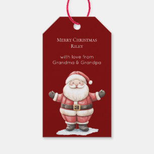 Red Santa Clause Christmas Gift Tags