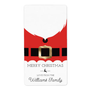 Red Santa Coat Christmas Gift Sticker