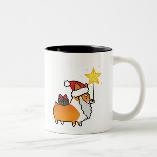 Red Santa Corgi Mug   CorgiThings
