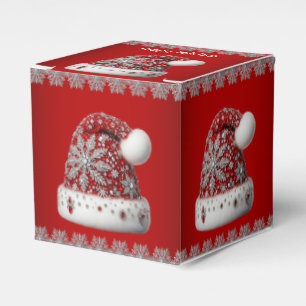 Red Santa Hat Christmas Holiday Gift Box