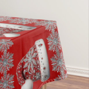 Red Santa Hat Holiday Tablecloth