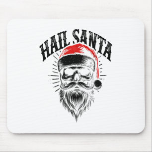 Red Santa Skull Christmas Holiday Mouse Mat