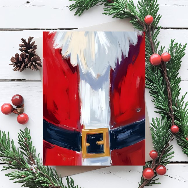 Red Santa Suit Christmas Holiday Postcard (Creator Uploaded)