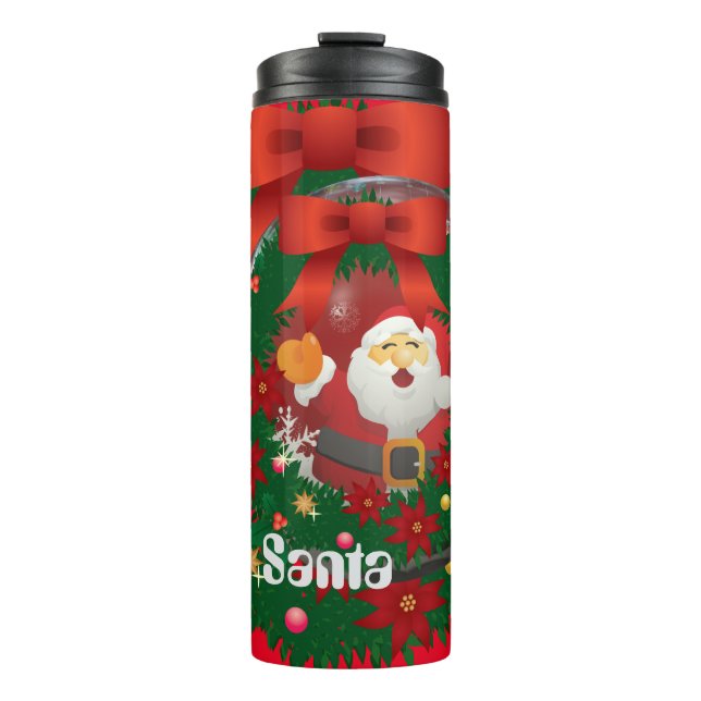(Red) Santa's Thank You Gift Thermal Tumbler (Front)