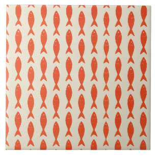 Red Sardines Fish Summer Tile