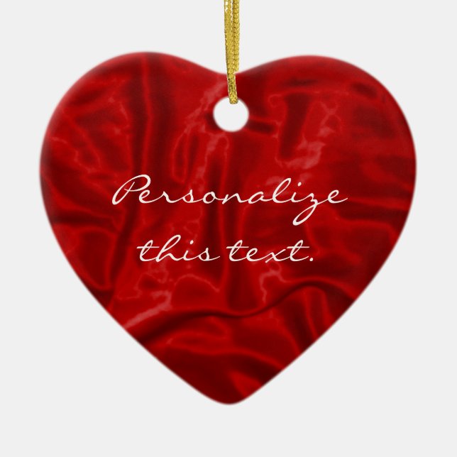 Red Satin-Christmas Ornament (Front)