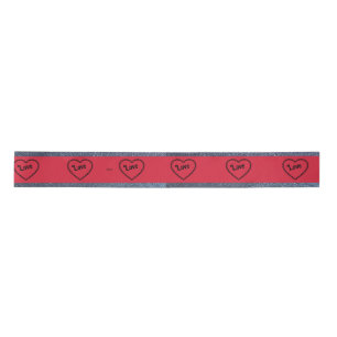 Red satin ribbon