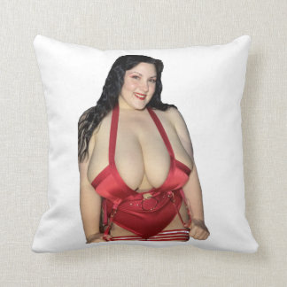 Red satin two sided cushion