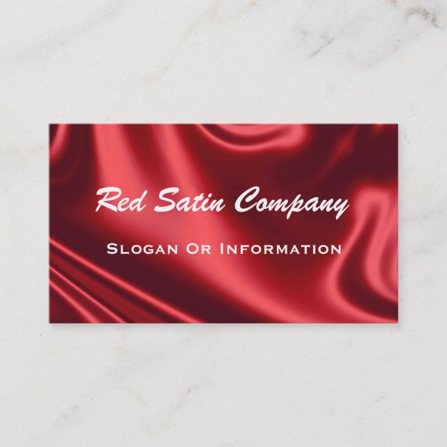 Red Satin & White Lace On Back Business Cards (Front)
