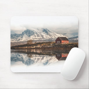 Red Scandinavian Boat House Mouse Mat