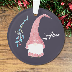 Red Scandinavian gnome Christmas ornament