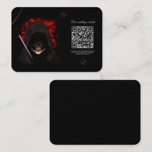 Red Scary dark moody gothic skull Halloween Spider Enclosure Card