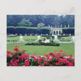 Red Scene from conservatory balcony, Longwood Gard Postcard