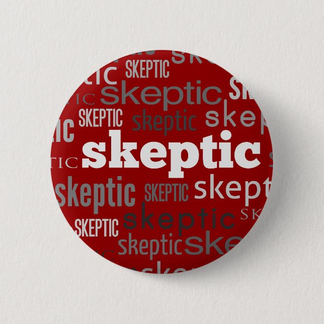 Red Sceptic Pin-Back Buttons (Front)