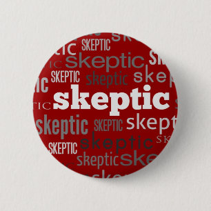 Red Sceptic Pin-Back Buttons