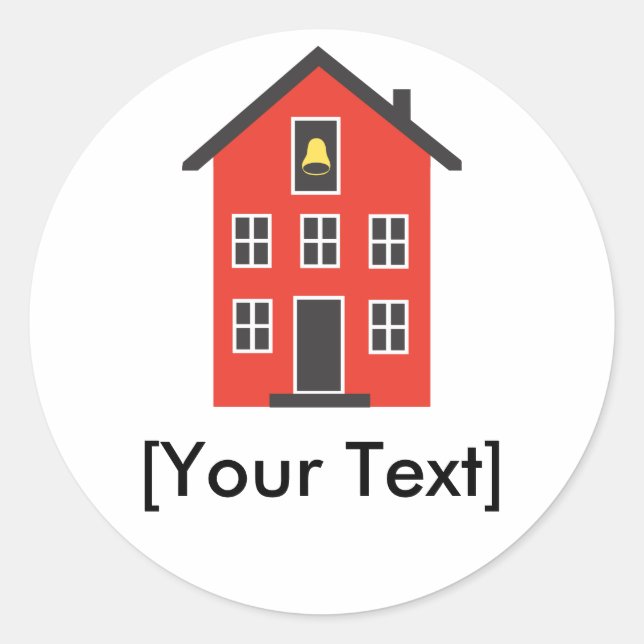 Red School House Sticker (Front)