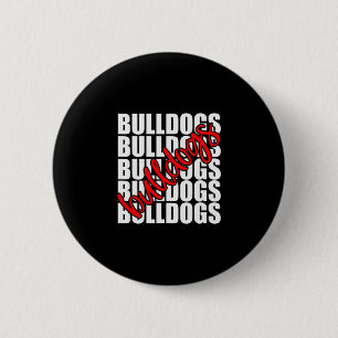 Red School Sports Fan Team Spirit  6 Cm Round Badge