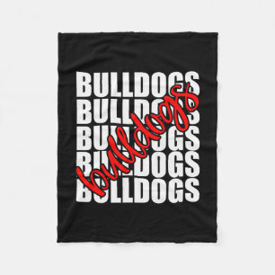 Red School Sports Fan Team Spirit  Fleece Blanket